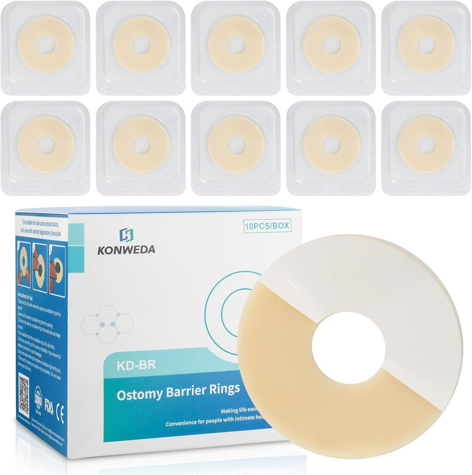 20Pcs Ostomy Barrier Rings-Outer Diameter: 1.8" (45mm) 4mm Thickness