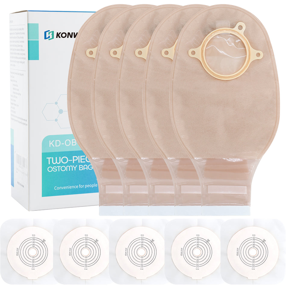 Colostomy Supplies Ostomy Bag with Closure 15-55mm Cut to Fit