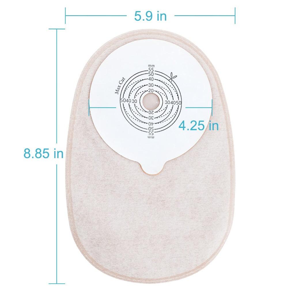 Disposable Ostomy Bags, One-Piece Closed Colostomy Pouch, 10 PCS - KONWEDA MEDICAL KDOB0011