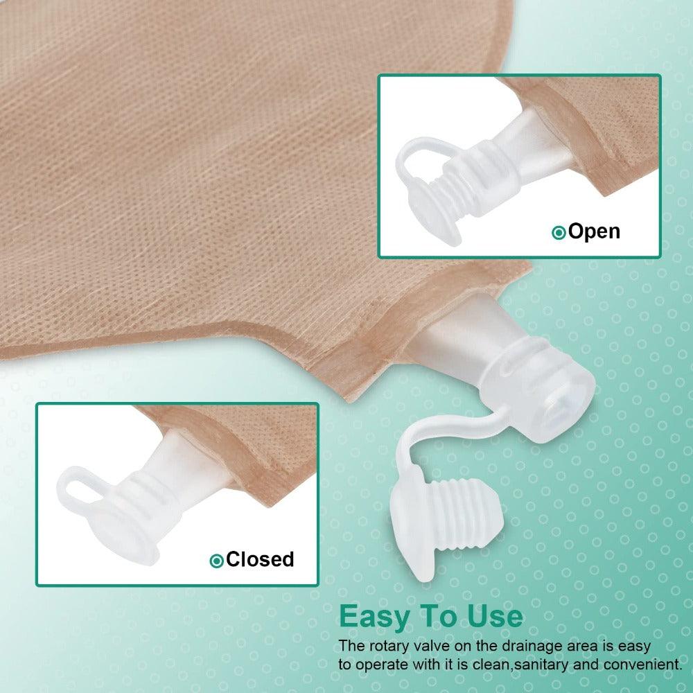 Urostomy Bags, One-Piece Drainable Pouches, Cut-to-Fit, 20 PCS - KONWEDA MEDICAL 